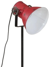 Candeeiro de pé 25 W 35x35x65/95 cm E27 vermelho desgastado