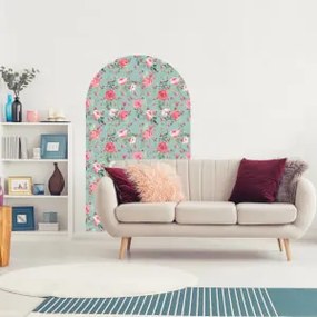 Papel de parede para sala de estar – Arco com padrão floral