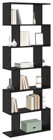 Estante de Livros em Preto Carvalho - 70 x 24 x 193,5 cm, Madeira Enge