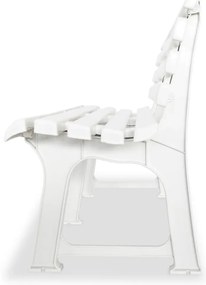 Banco de jardim 145,5 cm plástico branco