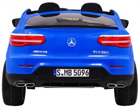 Carro elétrico para Crianças 24V 4x4 2 Lugares Mercedes GLC 63S Rodas de EVA, Assento de couro Azul