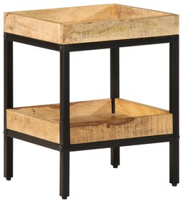 vidaXL Mesa de Apoio 35x35x45 cm Madeira Sólida de Mangueira