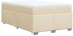 Cama com molas/colchão 120x200 cm tecido cor creme