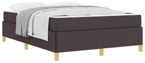 Cama Box Outros Marrom Escuro e Branco 140 x 200 cm tecido