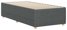 Estrutura de cama sem colchão 90x190 cm tecido cinzento-escuro