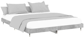 Estrutura de cama 120x200 cm derivados de madeira cinza cimento