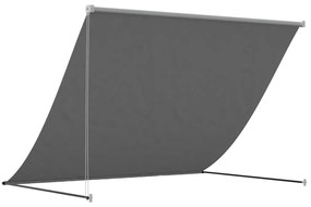 Toldo retrátil 250x150 cm tecido e aço antracite