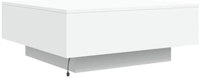 Mesa de centro com luzes LED 80x80x31cm branco