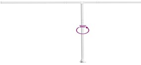 Conjunto de postes para toldo 600x245 cm ferro branco