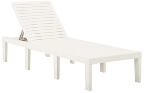 Espreguiçadeira com almofadão plástico branco