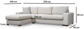 Sofá de Canto Loop – Branco – 270 x 194 cm