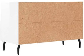 Móvel de TV 80x36x50 cm derivados de madeira branco brilhante