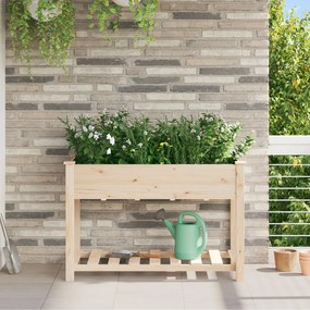 Jardineira vidaXL com Prateleira 115x59x76 cm Madeira Maciça de Abeto