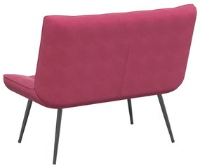 Banco 110x74x84 cm veludo vermelho tinto
