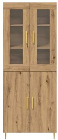 Highboard Artesanal de Carvalho 69.5x34x180 cm Madeira engenheirada