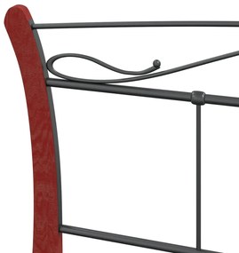 Estrutura de cama 140x200 cm metal preto