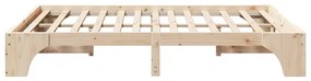 Estrutura de Cama 160x200 cm em Madeira de Pinheiro Maciça