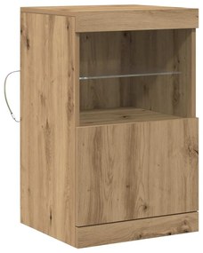 Sideboard vidaXL com Luzes LED Carvalho Artisan 41x37x67 cm