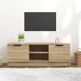 vidaXL Móvel p/ TV 102x35x36,5 cm madeira processada carvalho sonoma
