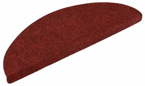 Tapetes escada autoadesivos 5 pcs 56x17x3 cm agulhado vermelho