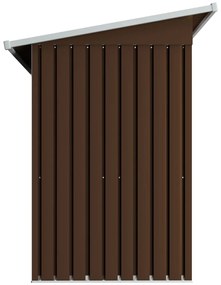 Abrigo de jardim 194x121x181 cm aço castanho