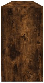 Aparador com luzes LED 162x37x67 cm carvalho fumado