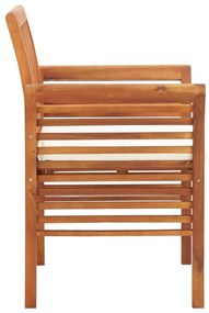Cadeiras de jantar jardim c/ almofadões 2 pcs madeira acácia