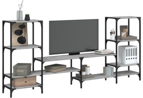 Armário TV 206,5x28,5x95cm derivados de madeira cinzento sonoma