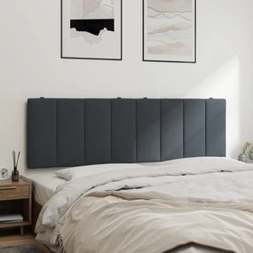 Almofadão de cabeceira 160 cm veludo cinzento-escuro