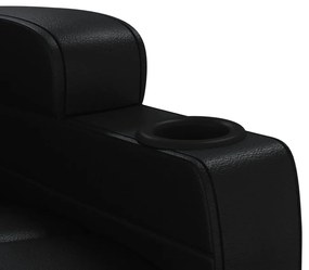 Poltrona de massagens elétrica couro artificial preto