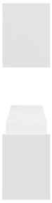 Estantes de parede 2 pcs 100x15x20 cm derivados madeira branco