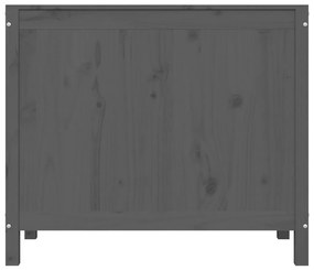 Caixa para roupa 88,5x44x76 cm madeira de pinho maciça cinzento