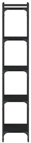 Estante c/ 5 prateleiras 40x30x86 cm derivados de madeira preto