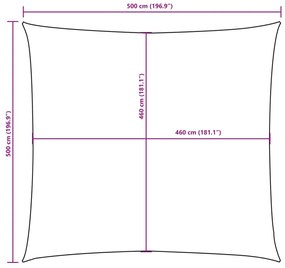 Para-sol estilo vela tecido oxford quadrado 5x5 m vermelho