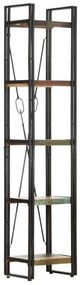 Estante c/ 5 prateleiras 40x30x180 cm madeira recuperada maciça