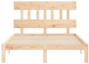 Cama sem colchão 140x200 cm madeira de pinho maciça