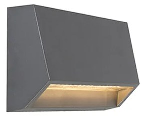 Moderno candeeiro de parede exterior cinzento escuro com LED IP65 - Sandstone 2 Moderno