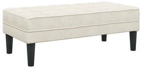 Banco vidaXL Creme 113 cm Veludo