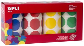 Rolo Autocolantes Pack 4 Cores: Azul / Vermelho / Amarelo / Verde ø 33mm