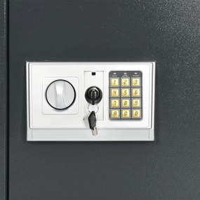 Cofre Digital Eletrónico com Prateleira Cinza Escuro 40x35x60 cm Aço