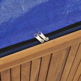 Caixa para jardim 114x50x58 cm madeira de teca maciça