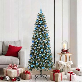 vidaXL Árvore de Natal Artificial Verde 180 cm PVC, Plástico e Aço