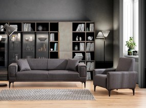 Sofá-Cama 3 Lugares Horizon – Cinzento Escuro – 230x95x77 cm