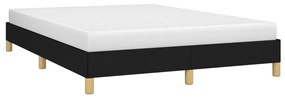 Estrutura de cama sem colchão 140x200 cm tecido preto