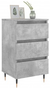 Mesas de cabeceira 2 pcs derivados madeira cinza cimento