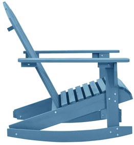 Cadeira Adirondack de baloiçar p/ jardim abeto maciço azul