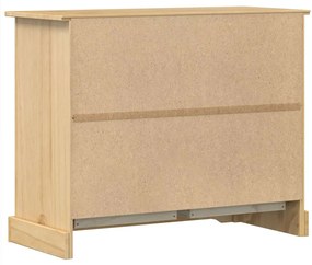 Armário com gavetas Corona 101x45x82 cm madeira de pinho maciça