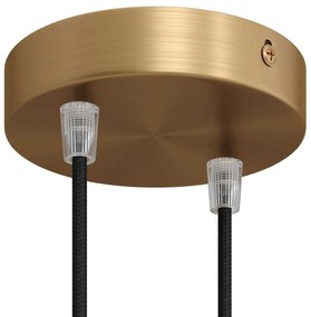 Florão em metal - 2 saídas - Cylindrical / Bronze escovado
