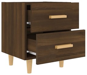Mesas de cabeceira 2 pcs 40x35x47,5 cm carvalho castanho