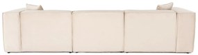 Sofá de 3 Lugares Lora – Creme – 303x108x65 cm